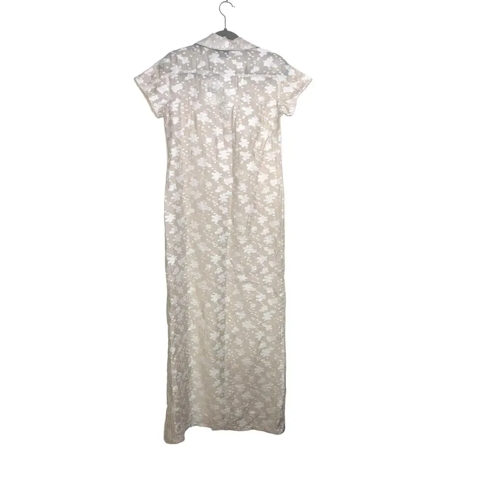 Rumer The Label Semi Sheer Billie Shirt Maxi Dress Cover Up size S NWT - Picture 8 of 12